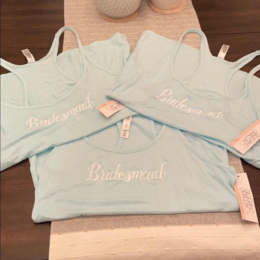 New “Bridesmaid” racer back shirt set